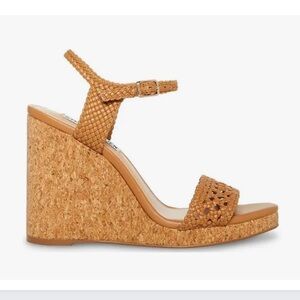 Steve Madden Mio Cork Wedge‎ Sandals,  Tan size 10 NEW